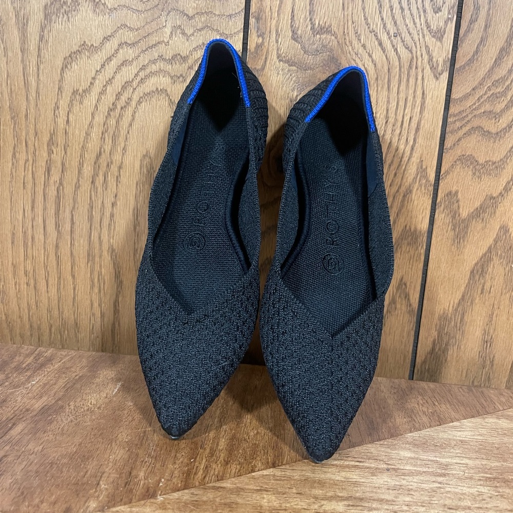 Rothy's The Pointe Honeycomb-Black - Picture 12 of 14